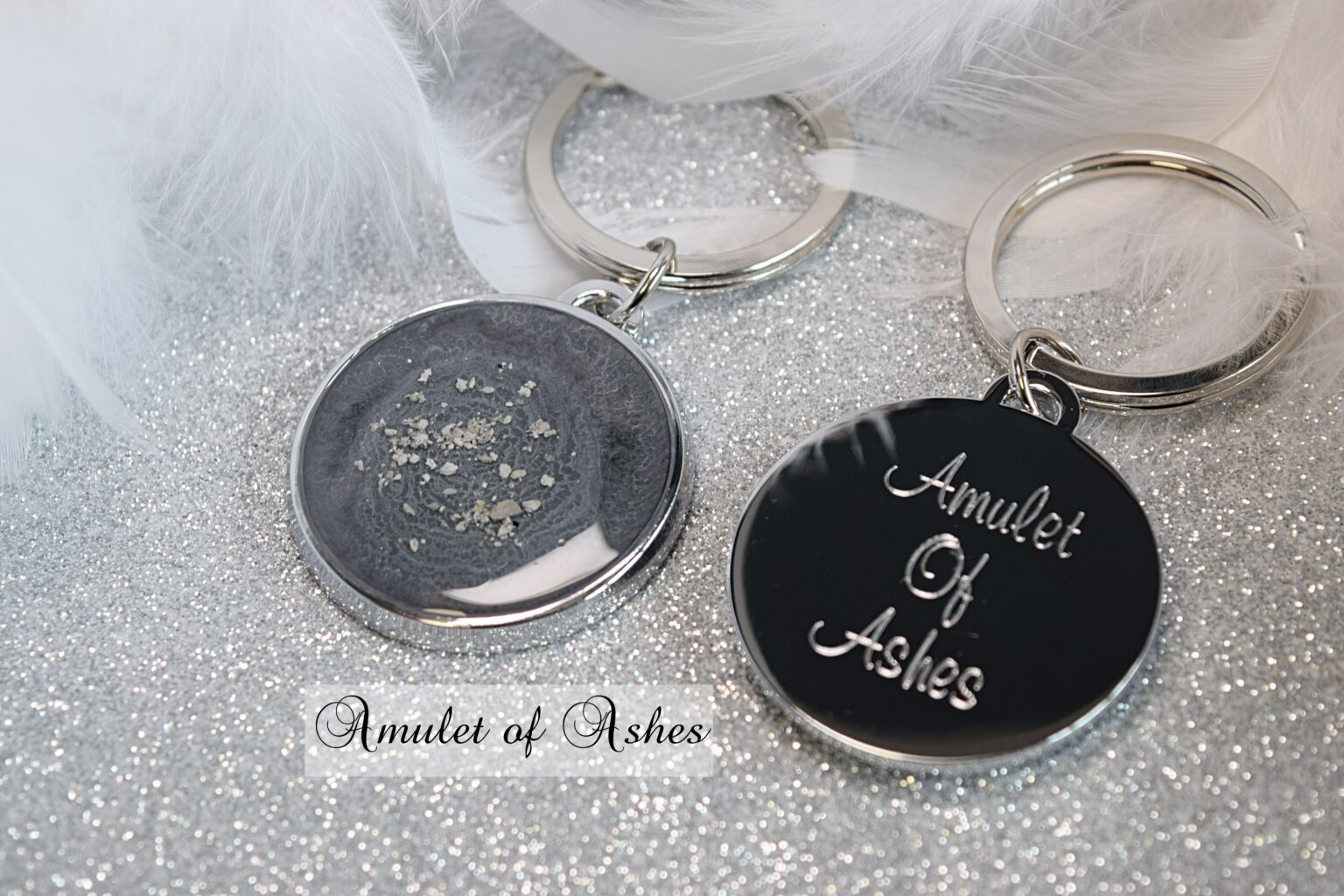 Cremation Ashes & Memorial Keyring Amulet of Ashes