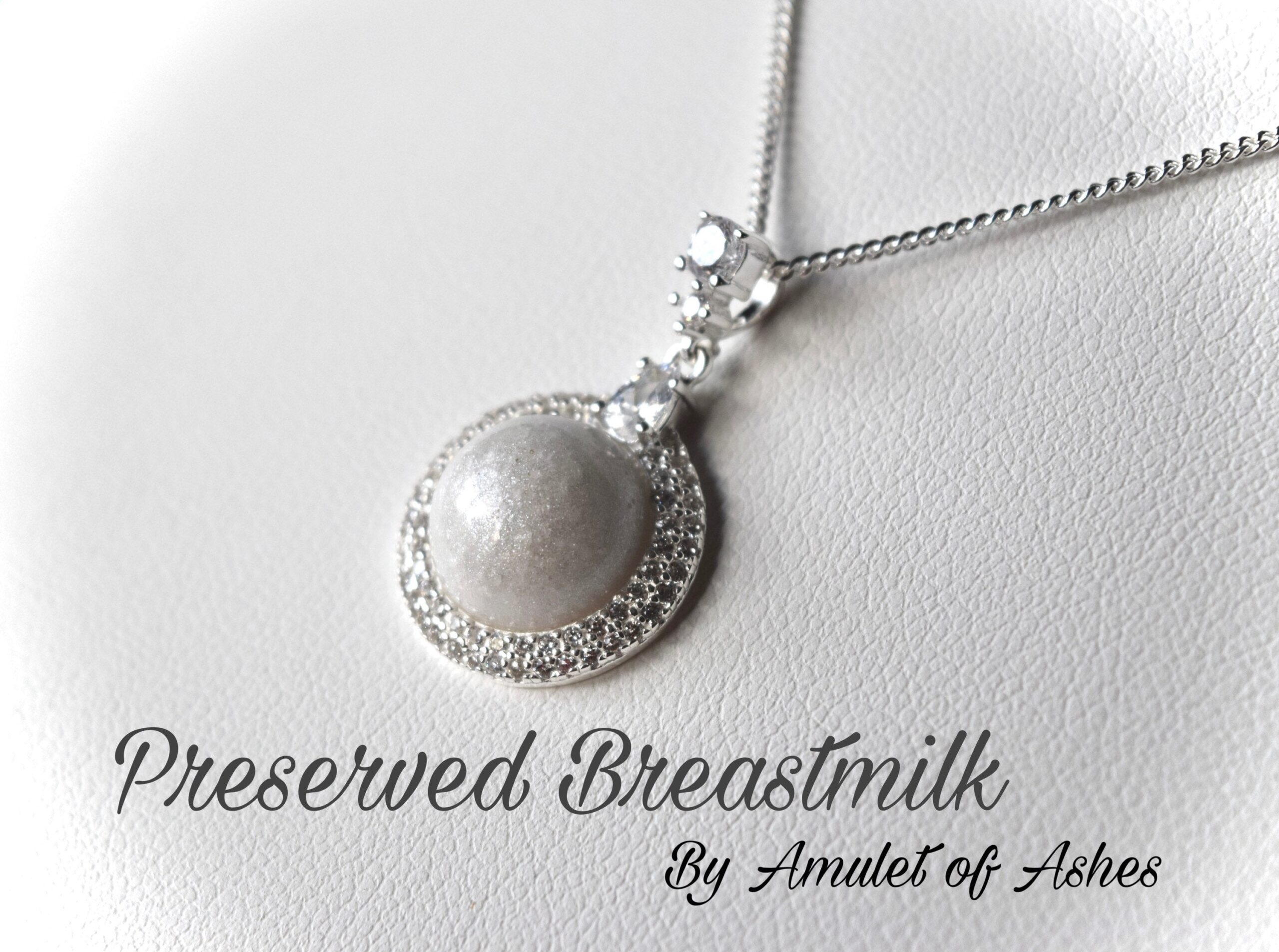 Preserved Breastmilk Necklace Amulet of Ashes