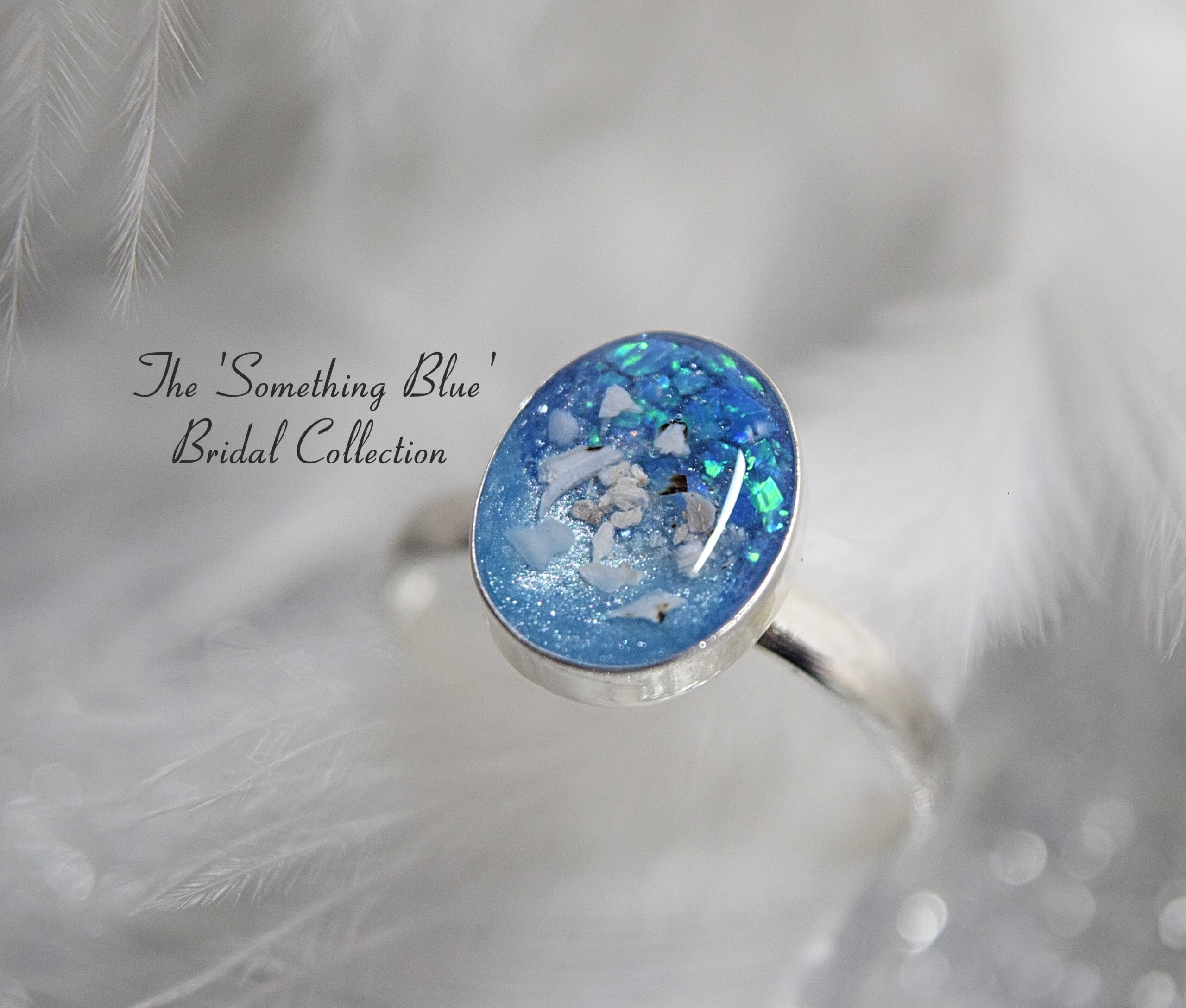 Cremation Ashes Opal Ring 'Bella' - Amulet of Ashes